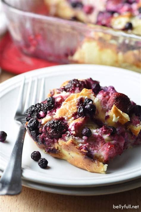 Blueberry Cream Cheese Bread Pudding Recipe | Deporecipe.co