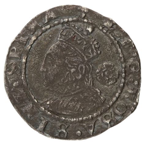 Silver Three Halfpence Elizabeth I Acorn From