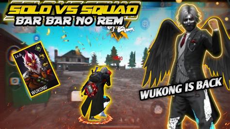 SOLO VS SQUAD PAKAI BUNDLE LEGEND SKIL WUKONG AUTO PANEN KILL FREE