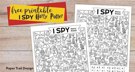 Free Printable Harry Potter I Spy Game I Spy Games Harry Potter