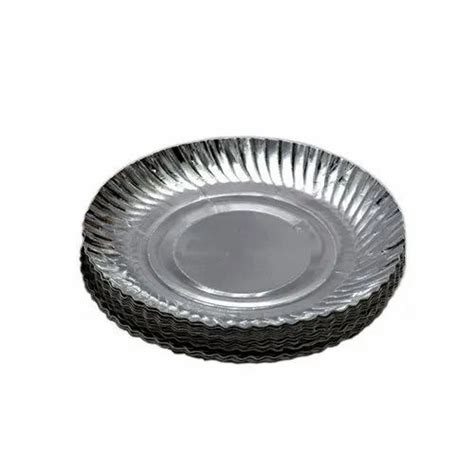 Round Silver Wrinkle Paper Plate Packaging Type Packet At Best Price