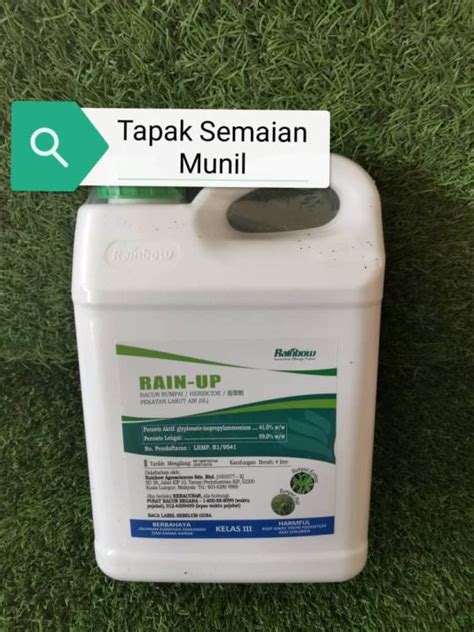 4 LITER Rain Up Racun Rumput Rumpai Lalang Glyphosate 41 Generic Round