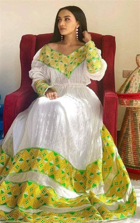 Eritrean And Ethiopian Habesha Traditional Dress East Afro Dress