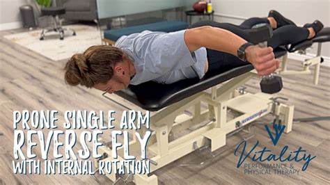 Prone Single Arm Reverse Fly With Internal Rotation YouTube