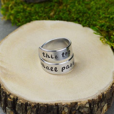 This Too Shall Pass Wrap Ring Etsy