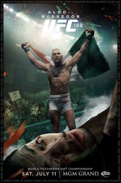 UFC 189 Aldo McGregor poster | Ufc, Ufc poster, Martial arts