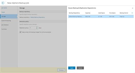 Step Specify Backup Repository Settings Veeam Service Provider