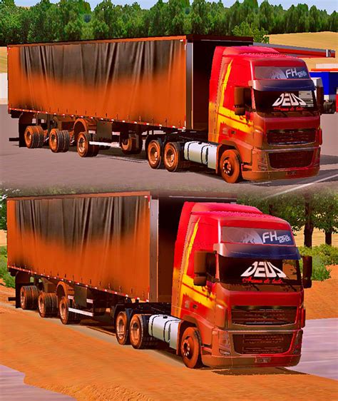 Skins Volvo FH Vermelho No Sider Todo Sujo De Terra Rodrigo Games