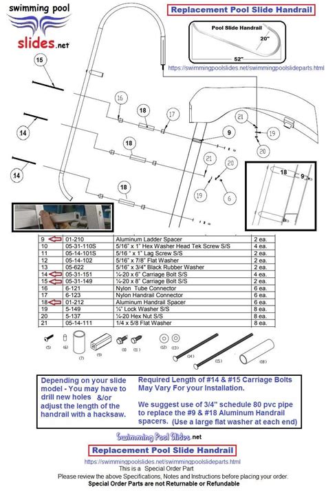 All Swimming Pool Slide Replacement Parts For Sr Smith Interfab