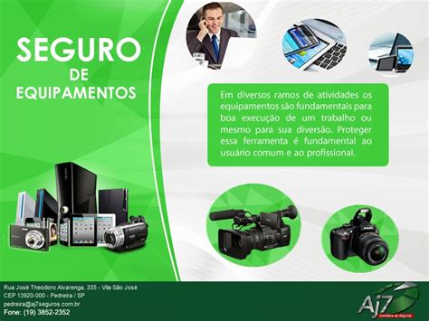 AJ7 Corretora De Seguros Pedreira SP Seguro De Equipamentos