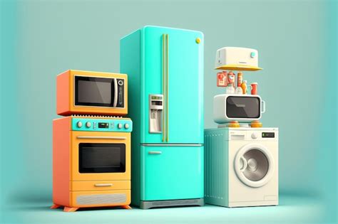 Premium Ai Image Home Appliance Product Launch With Refrigerator Ac