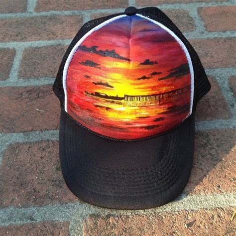 Custom Painted Trucker Hats By Egavaspaint On Etsy Trucker Hat