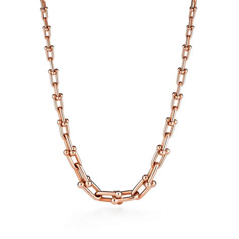 Tiffany HardWear Graduated Link Necklace in Rose Gold | Tiffany & Co. US