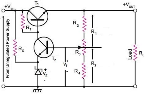 Circuit Diagram Of Series Voltage Regulator Lm Internal C