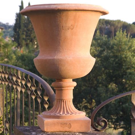 Traditional Vase ALZATA LISCIA Terrecotte Poggi Ugo Terracotta