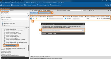 Como visualizo os processos que estão em Julgamento Virtual no SAJ SG