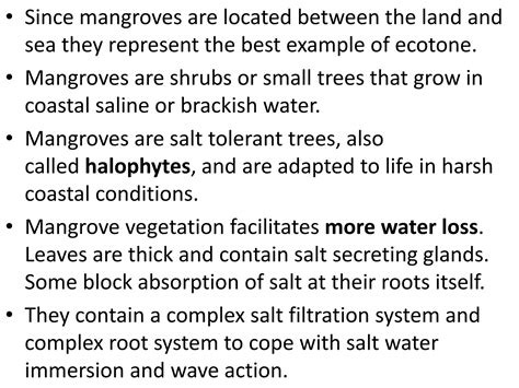 Mangrove and estuarine ecosystems | PPTX