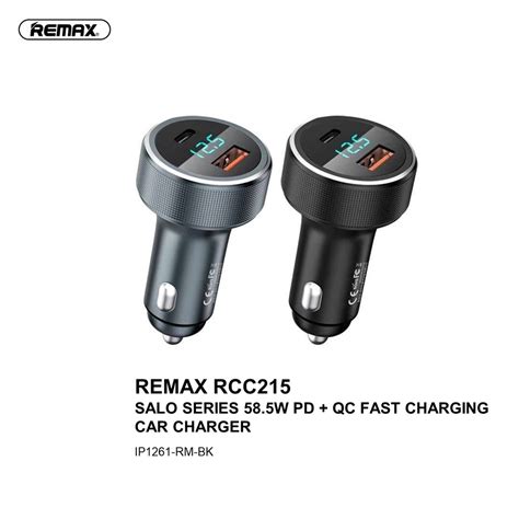 Remax Rcc Salo Series W Pd Qc Fast Charging Car Charger