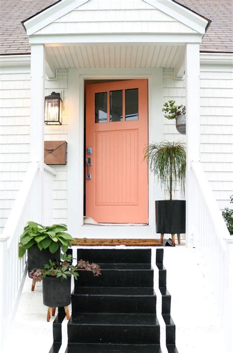 Painted Front Door Tips And Our New Pink Door Painted Front Doors