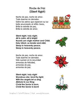 Christmas Carols in English and Spanish by Vero DuMont | TPT