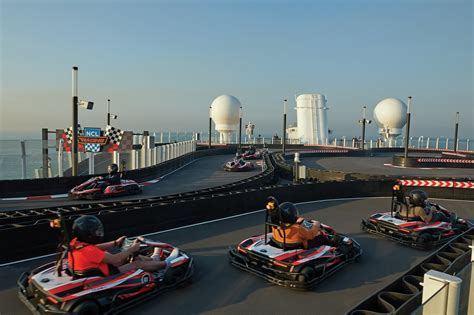 Norwegian Bliss Cruise Ship Has a Real Go-Kart Track, Here's a First ...