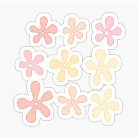 Spongebob Flowers Stickers Redbubble