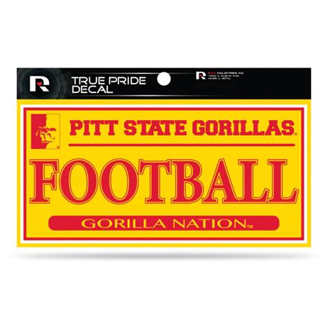 Pittsburg State University Gorillas Football Gold X True Pride