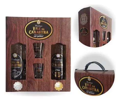 Cachaça Ouro Prata Vale Da Canastra Kit Maleta Copo Presente