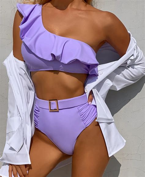 Sexy Bikinis Swimsuits Cut Out Womens Swimwear 2023 One Shoulder