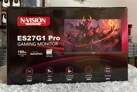 NVISION ES27G1 PRO 27 FHD 180HZ CURVED GAMING MONITOR RGB BACKLIGHT