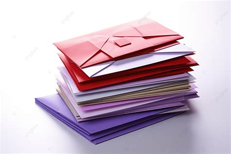 The Envelopes Stacked On A White Surface Background Luck Envelope