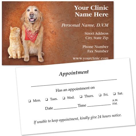 Veterinary Business Cards w/ Appointment - Bandanna Buddies ...