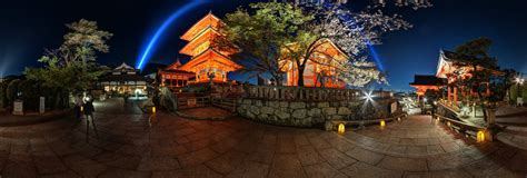 Light Up of Kiyomizu-dera Temple 360 Panorama | 360Cities