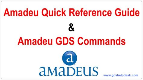 amadeus galileo sabre and worldspan commands - GDS Helpdesk