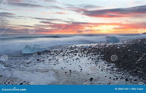 Iceland sunset stock photo. Image of colorful, north - 28667702