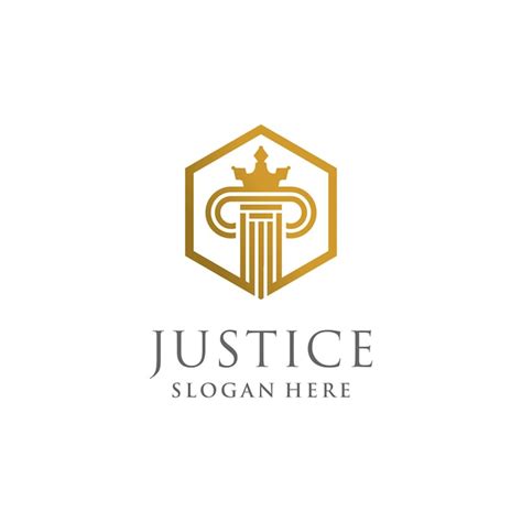 Dise O De Vector De Logotipo De Justicia Con Idea Creativa Moderna