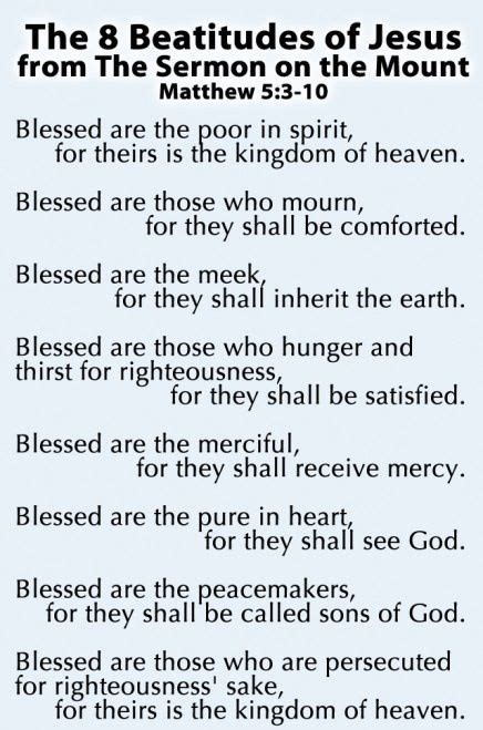 Beatitudes Of Jesus Matthew 5 3 10 Beatitudes Beatitudes Of Jesus Bible Prayers