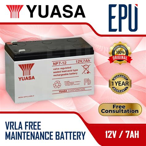 Jual Aki Ups Yuasa V Ah Baterai Ups Aki Kering Batere Battery Vrla