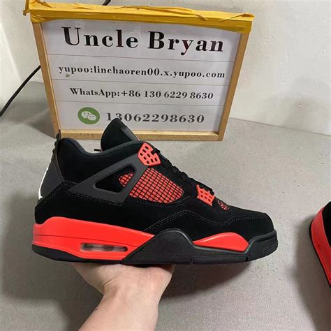 Qc Jordan 4 Retro Red Thunder Rrepsneakers