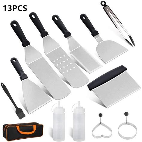 Spatule De Barbecue Ustensiles Set 13Pcs En Acier Inox Ensemble D