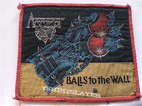 Accept Balls To The Wall With Silver Print X Cm Patch