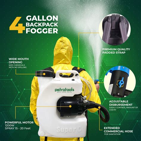 Petratools Electric Disinfecting Fogger Machine Backpack Sprayer