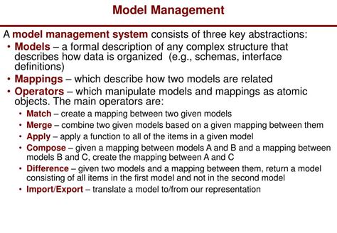model management powerpoint    id
