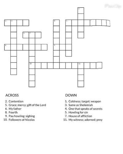 Bible Crossword Puzzles For Adults Large Print Printable PDF