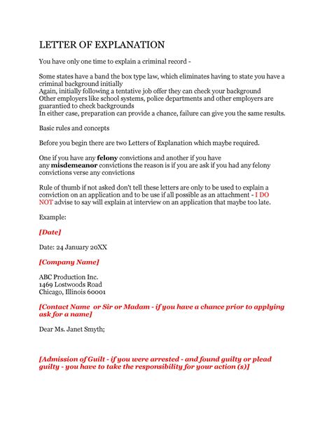 Nccob Letter Of Explanation Template Letter Of Explanation E