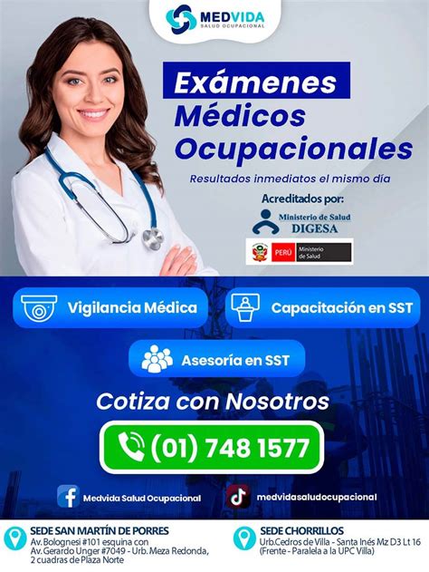 ᐉ Exámenes Médicos Ocupacionales en Lima