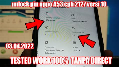 Cara Buka Pola Oppo A53 Cph 2127 Tanpa Direct YouTube