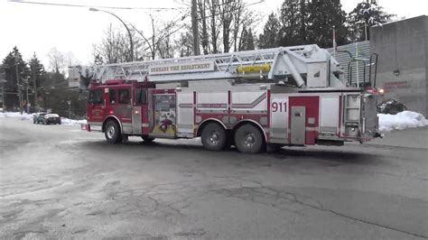 Burnaby Fire Ladder Responding Youtube