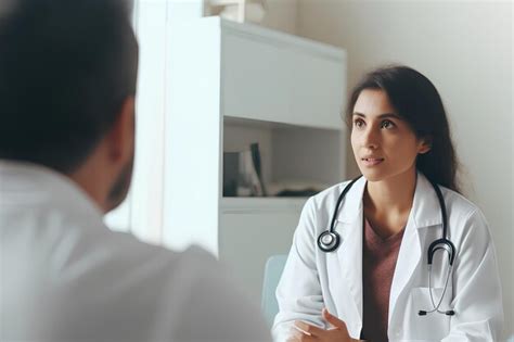 Premium Photo Doctor Consulting With Female Patient