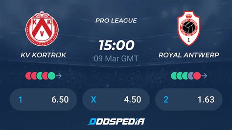 KV Kortrijk Vs Royal Antwerp Predictions Odds Live Score Stats